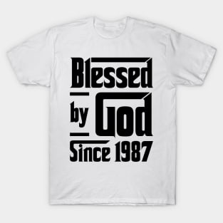 Blessed By God Since 1987 36th Birthday T-Shirt